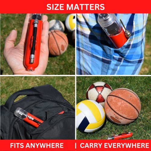 Ball Pump for Sports Balls - 5 Needles Basketball Pump, Soccer Air