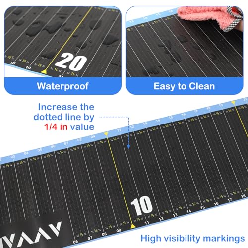 53in Fish Ruler with 1/4-Inch Increments – Waterproof PVC Measuring Board