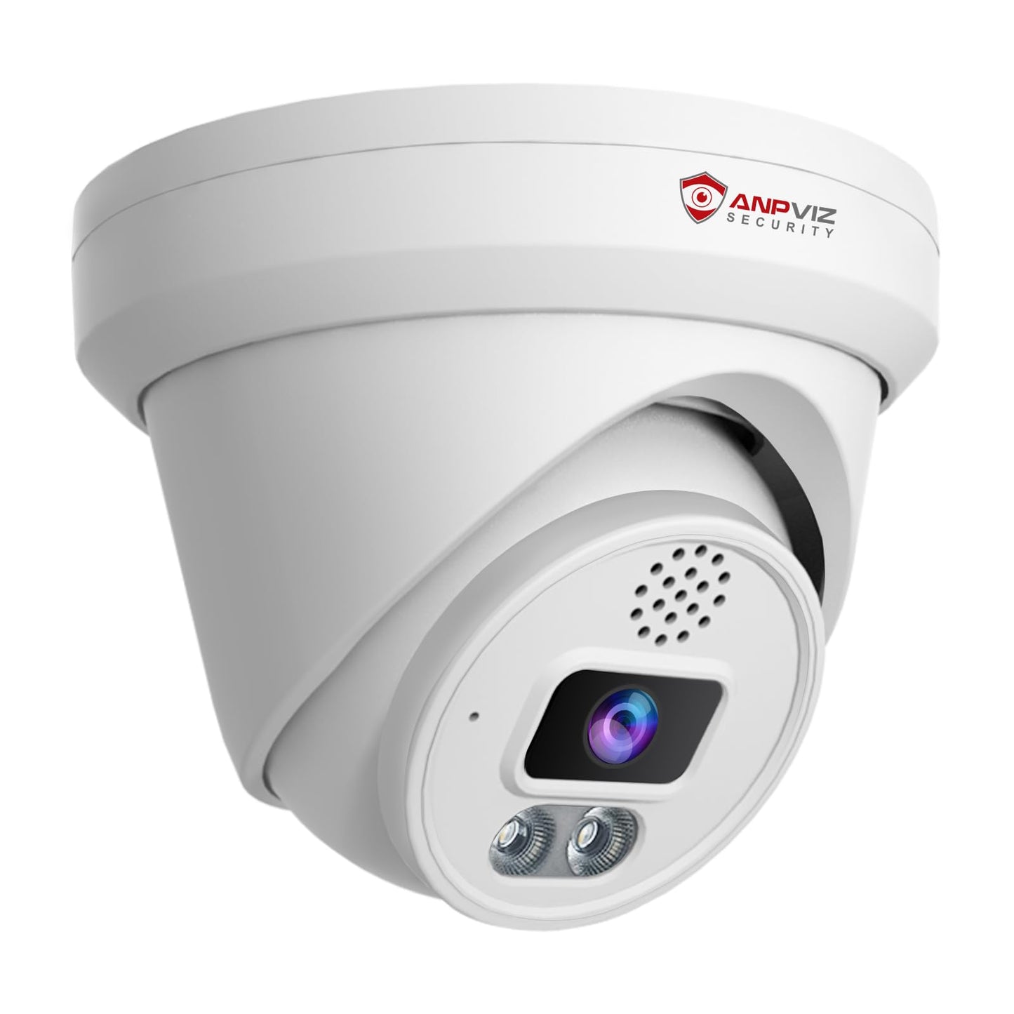 Anpviz 4K POE IP Camera, 8MP(3840x2160) POE Turret Surveillance Security Camera Outdoor with Human/Vehicle Detection, 100ft Smart Color Night Vision, Up to 256GB SD Card, Built in Mic (U Series)