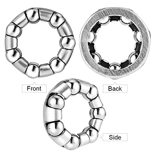 Jaceyon Bicycle Wheel Bearings 3/16" x 7 Replacement Front & Rear Axle Parts, 4 Pack