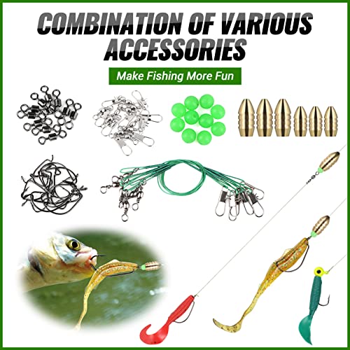 102Pcs Fishing Lures Kit with Tackle Box - All-in-One Saltwater & Freshwater Gear for Bass Trout & More
