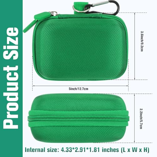 Sanwuta Green Travel Card Game Case Pack of 2 - EVA Waterproof & Shockproof