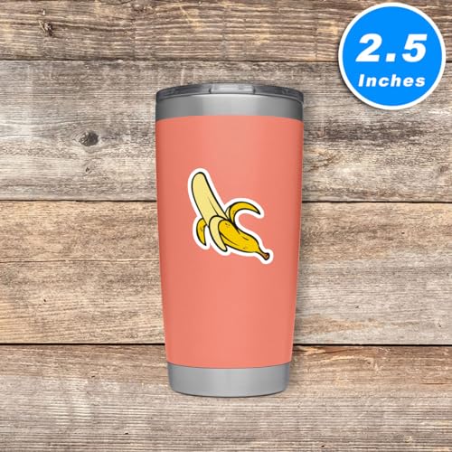Banana Stickers - 3 Pack of 2.5, 3 & 4 Inch Vinyl Decals