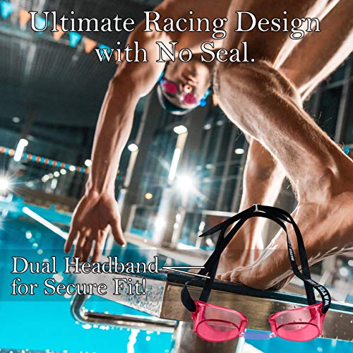 Swedish Pro Swimming Goggles - Anti-Fog Design - Pink