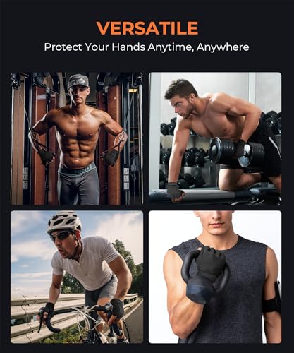 Weight Lifting Gloves with Extended Wrist Support - Breathable Fingerless Gym Gloves for Men & Women
