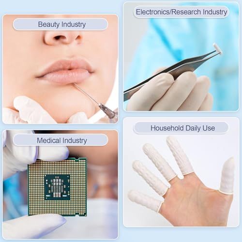 Disposable Finger Cots - Powder-Free Protective Finger Gloves, Medium 100pcs