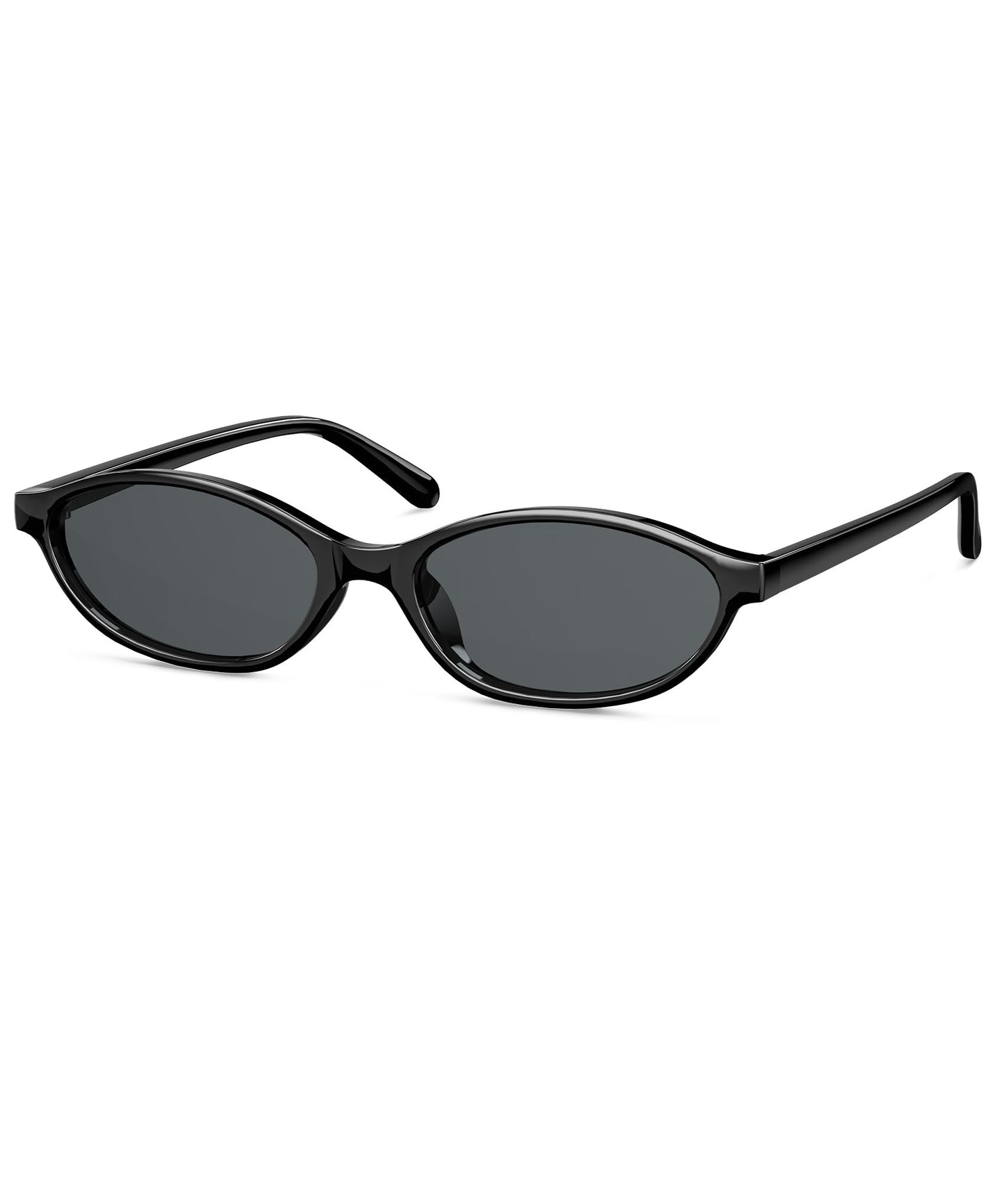QALLY Retro Oval Womens Sunglasses Cat Eye Sunglasses for Women: Chic 90s Sunnies Lightweight Trendy UV protection Sun Glasses