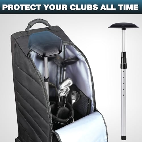 Golf Travel Bag Support Rod - Sturdy Aluminum Alloy - Black