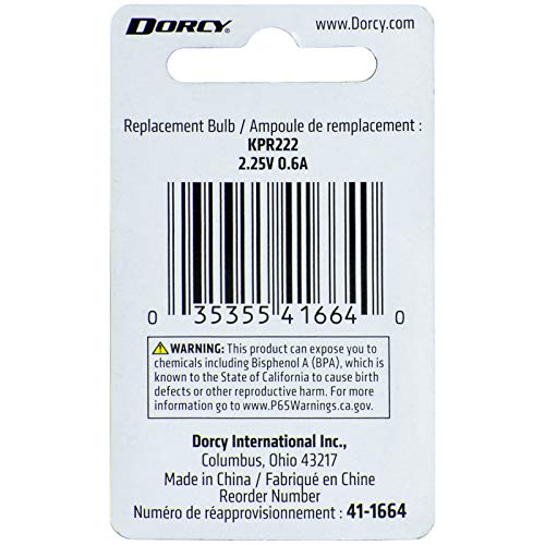 2.25V 0.6A Krypton Flashlight Replacement Bulbs for 2AA - 2-Pack