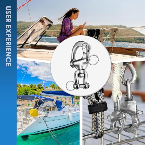 316 Stainless Steel Snap Shackle - 2-3/4 Inch, 2Pcs Quick Release