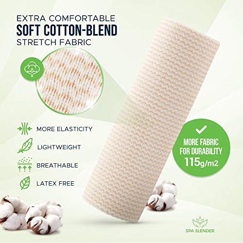 6-Inch Wide Elastic Bandage Wrap - Non-Latex, Self-Closure, 6-Pack