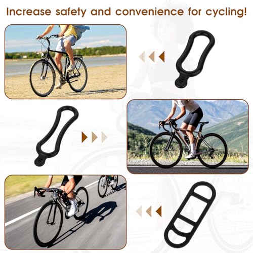10-Pack Bicycle Light Silicone Straps - Durable Rubber Mounts