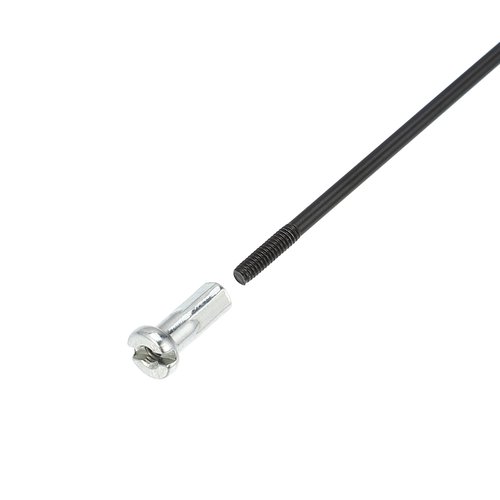 X AUTOHAUX 40 Pcs 14G J Bend 226mm x 2mm Bike Bicycle Spokes with Nipples Steel Black