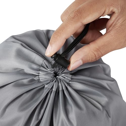 Gray 5x7 Inch Nylon Drawstring Bag Set of 6 Travel & Organization Pouches