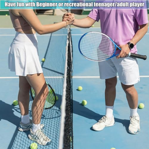 Blue Adult Tennis Racket Set for Beginners with Bag - 2 Rackets, Balls & Accessories