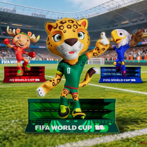 FIFA World Cup 2026 Official Mascot Figurines Set of 3 - Clutch, Zayu & Maple