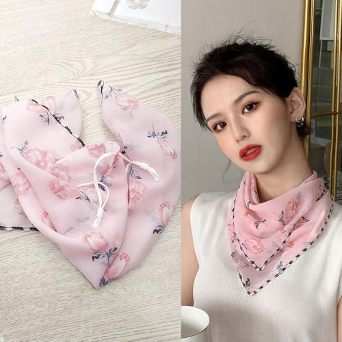 Sun Protection Neck Gaiter 2Pack for Women - Breathable Face Cover Scarf with Ear Loops