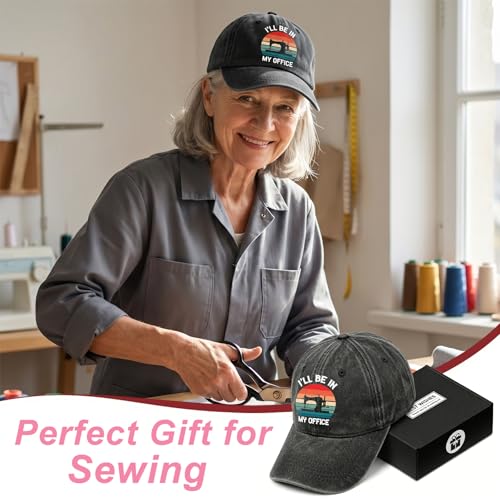 Black Sewing Baseball Cap Gifts for Mechanic, Quilter, Woodworker, Electrician — Writpoty
