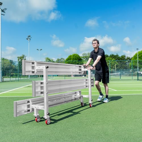 Mobile 3-Tier Bleachers - Heavy-Duty Aluminum Seating Without Backrest