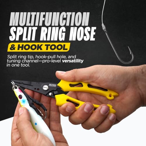 Beyond Fishing QuickRig 7" Black Saltwater Pliers with Line Cutter & Crimper