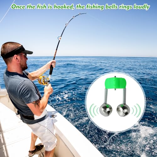 Dual Alert Fishing Bells Clip On Night Ice Rod Bell Set - 50 pcs