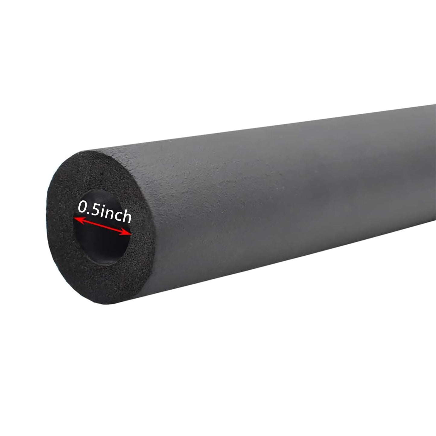 Pipe Insulation Tubing, Huntoshon 1/2" × 3/8" Insulated Heat Preservation 6ft Length Handle Grips for AC Unit, Exercise Machine Handle and Water Pipes