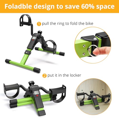 Mini Leg and Arm Exercise Bike with LCD Monitor - Foldable