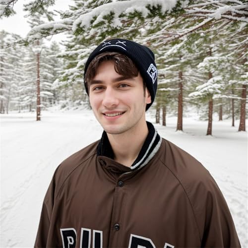 NNCEVM Fashion Beanie for Men Women Unisex Knit Cap – Black Warm Winter Hat