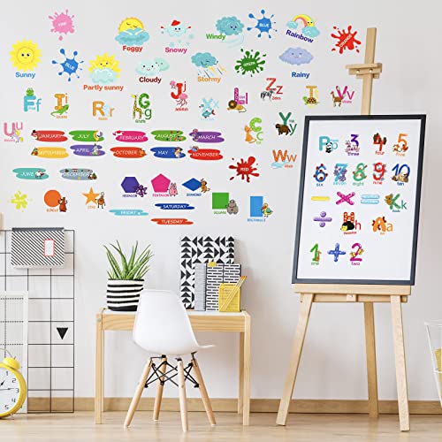 Animal Alphabet Wall Decals - 9 Educational Learning Stickers