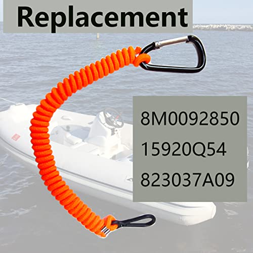 Boat Kill Switch Lanyard Replacement - Mercury Marine, Orange, 54 inches
