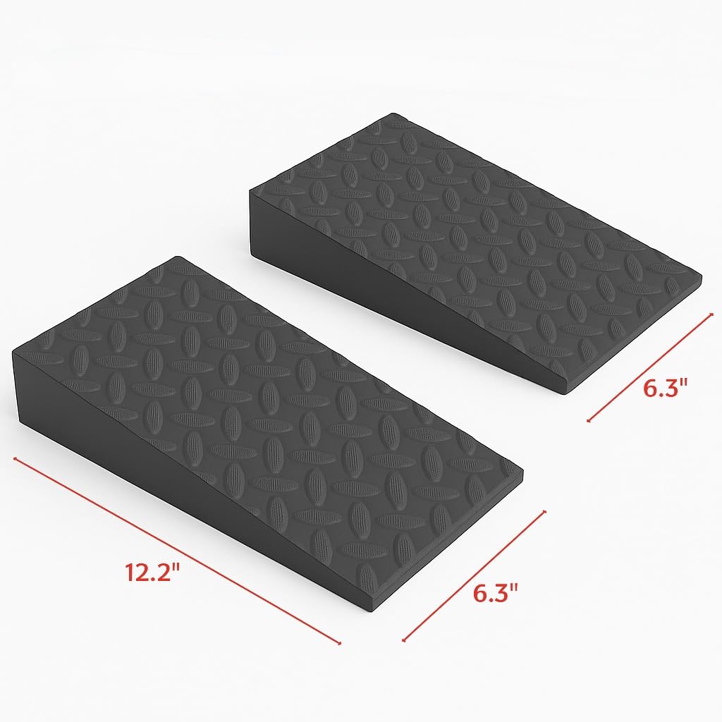 Squat Wedge Blocks (Pair), 15° Heel-Elevating Non-Slip EVA Slant Blocks for Squats, ATG Calf Stretch & Ankle Mobility – Heel Lift – Carry Bag Included