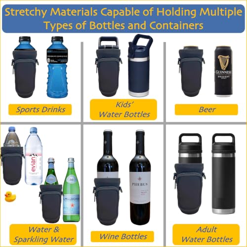 Kaizen Kreations Black Cruise Cup Sling 2-Pack - Travel Drink Holder Essentials