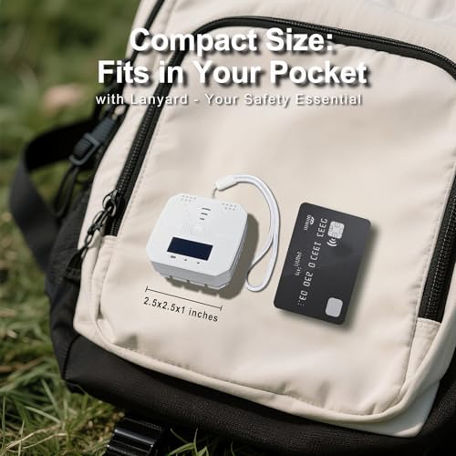 2 Pack Travel Carbon Monoxide Detector with Battery Operated,Portable co2 Detector Alarm for Home, Car, RV | Advanced Sensors, LCD/LED, Low Battery Warning | 85 Decibel Monoxide Alert