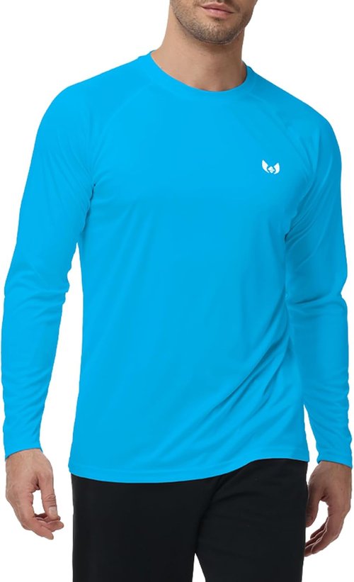 Corna Men's Workout T-Shirts - Lightweight Dry Fit Athletic Shirt with UPF 50+ Sun Protection