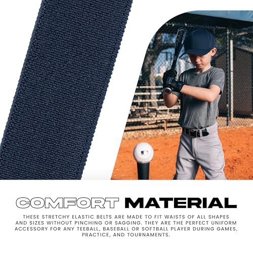 Adjustable Youth Baseball & Softball Belt - Navy, 22" - 42"