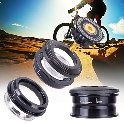 QOONESTL Black Mountain Bike Headset 44mm 1-1/8" Semi-Integrated Aluminium