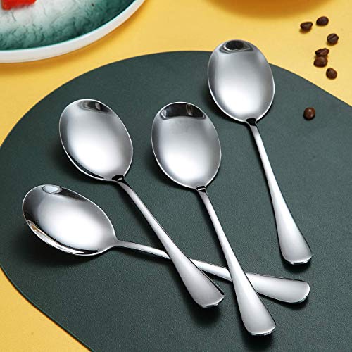 Solid Stainless Steel Serving Spoons Set - 4 Pieces