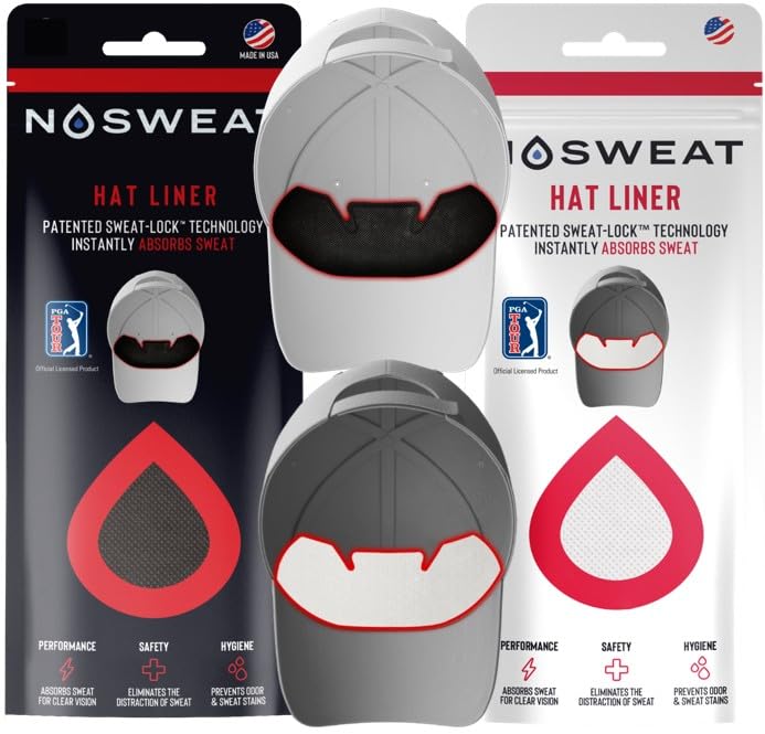 Hat Sweat Liners - Prevent Stains & Odor | 6 Pack Golf Accessories