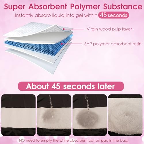 Pink Disposable Urine Bags with Absorbent Pad 24 Pack - Travel & Emergency Use