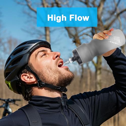 750ml BPA-Free Sports Water Bottle - Black/White Gradient