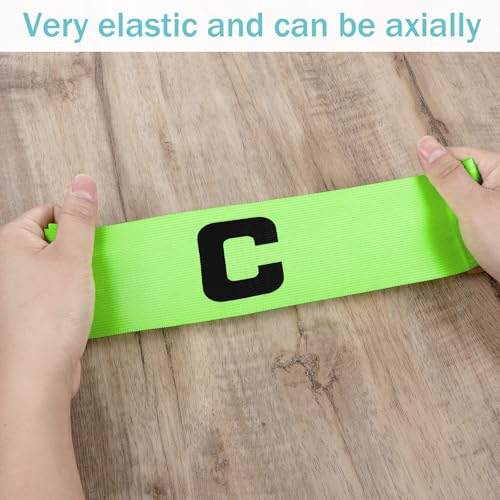 Adjustable Soccer Captain Armbands - 3 Pack Green Nylon Team Sport Bands