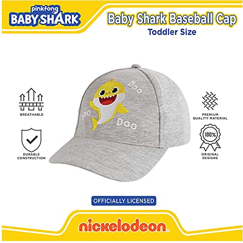 Pinkfong Baby Shark Toddler Baseball Cap 2-4T Gray Adjustable Hat