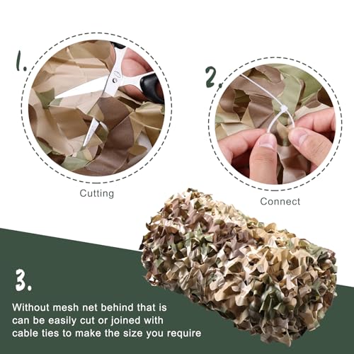 Flyego Camouflage Netting Bulk Roll for Hunting, Camping, Tactical & Decor
