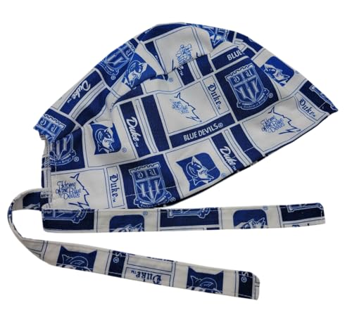 Cotton Scrub Hat with Sports Theme Prints - Handmade in USA