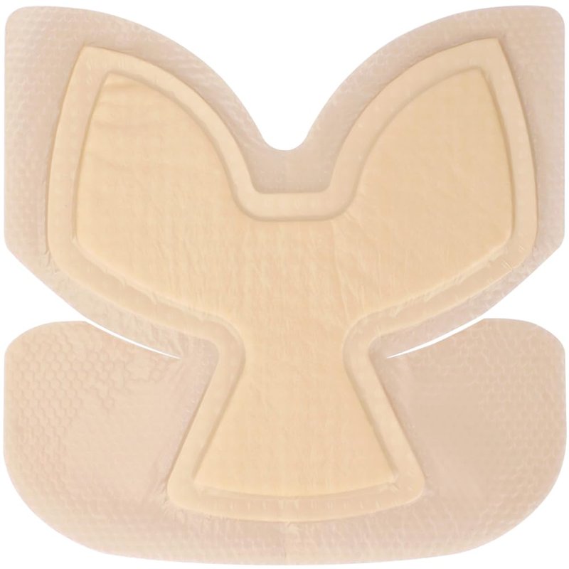 Heel Bordered Silicone Foam Dressing Waterproof Adhesive Sacral Bandages with Absorbent Padding for Elbow Wrist Foot Pressure Bed Sore Hip Knee Replacement Surgery 8.26"x8.26" 2 Pack