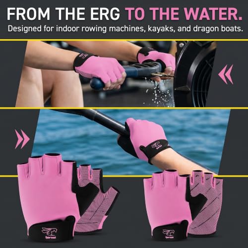 Light Pink Rowing Gloves for Women - Size S (Fits 6.5"-7")