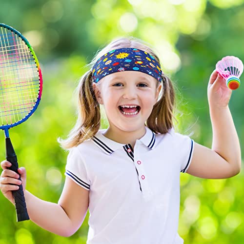 Athletic Sweatbands - Breathable Non-Slip Headbands for Kids, Cute Style - 4 Pack