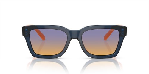 Arnette AN4334 Cold Heart 2.0 Sunglasses, Transparent Blue/Clear Fifty Orange/Dark Blue, 53 mm
