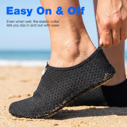Water Shoes for Women & Men - Quick-Dry Aqua Socks - Black