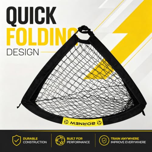 Portable Soccer Goal 4x3FT - Indoor & Outdoor Training Net - Black One Pack